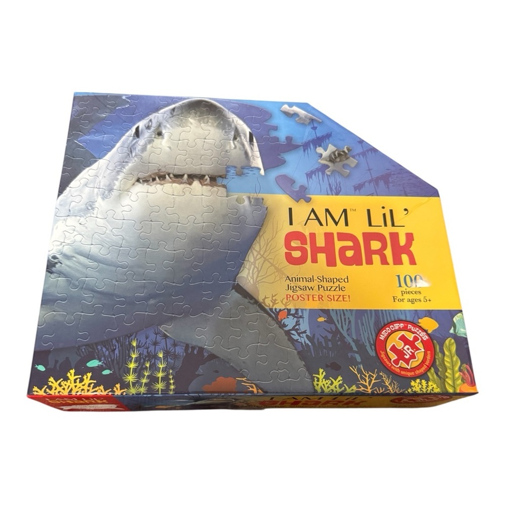 Madd Capp Puzzles Jr. I AM Lil’ Shark 100-Piece Animal-Shaped Jigsaw Puzzle
